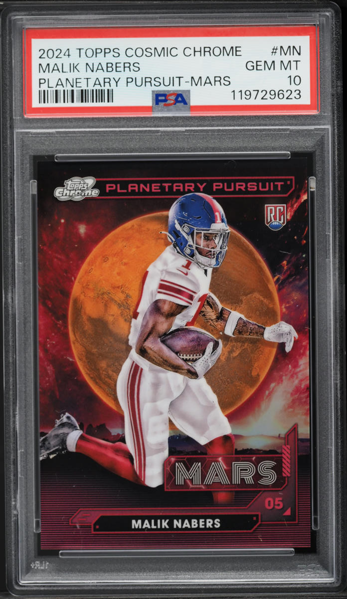 2024 Topps Chrome Cosmic Planetary Pursuit Mars Malik Nabers ROOKIE PSA 10 GEM MINT