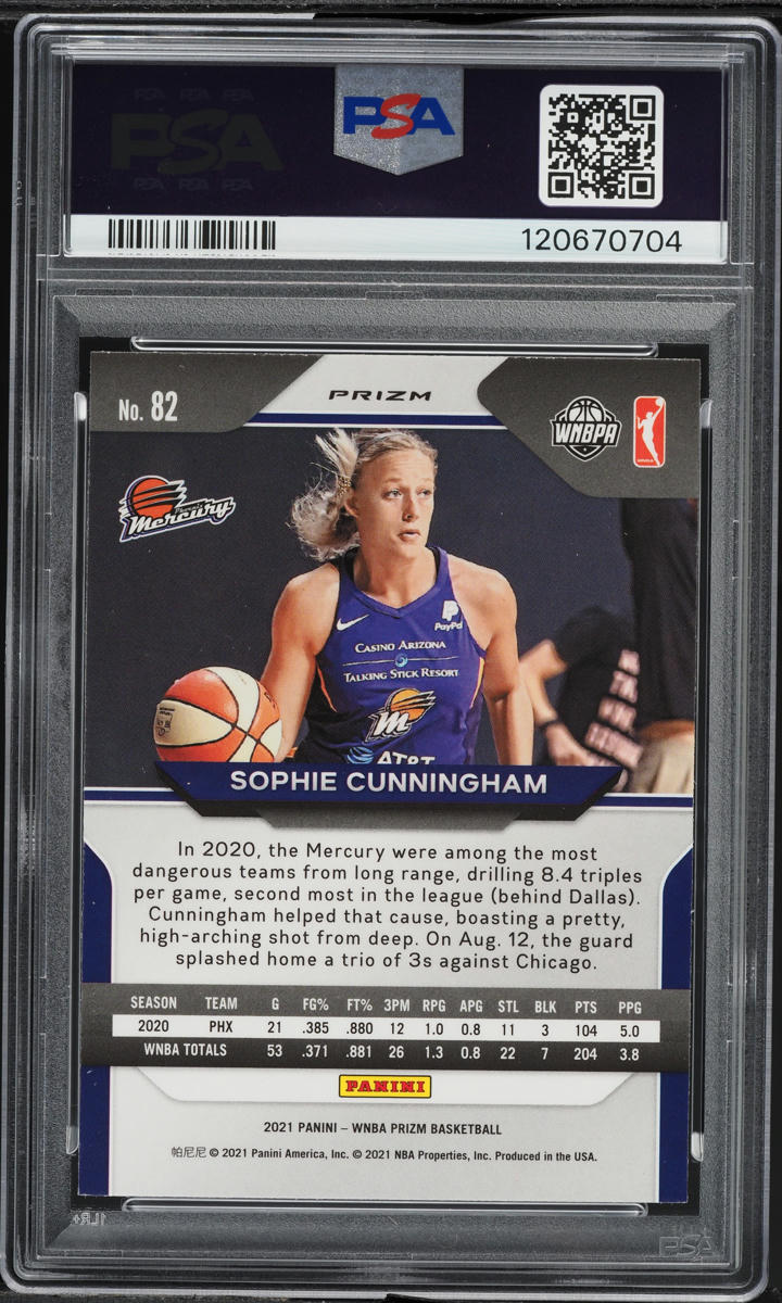 2021 Panini Prizm WNBA Ruby Wave Sophie Cunningham #82 PSA 10 GEM