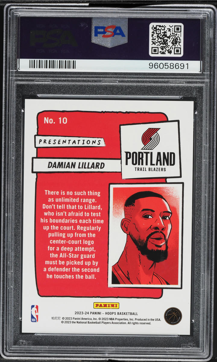 2023 Hoops Presentations Damian Lillard #10 PSA 9 MINT