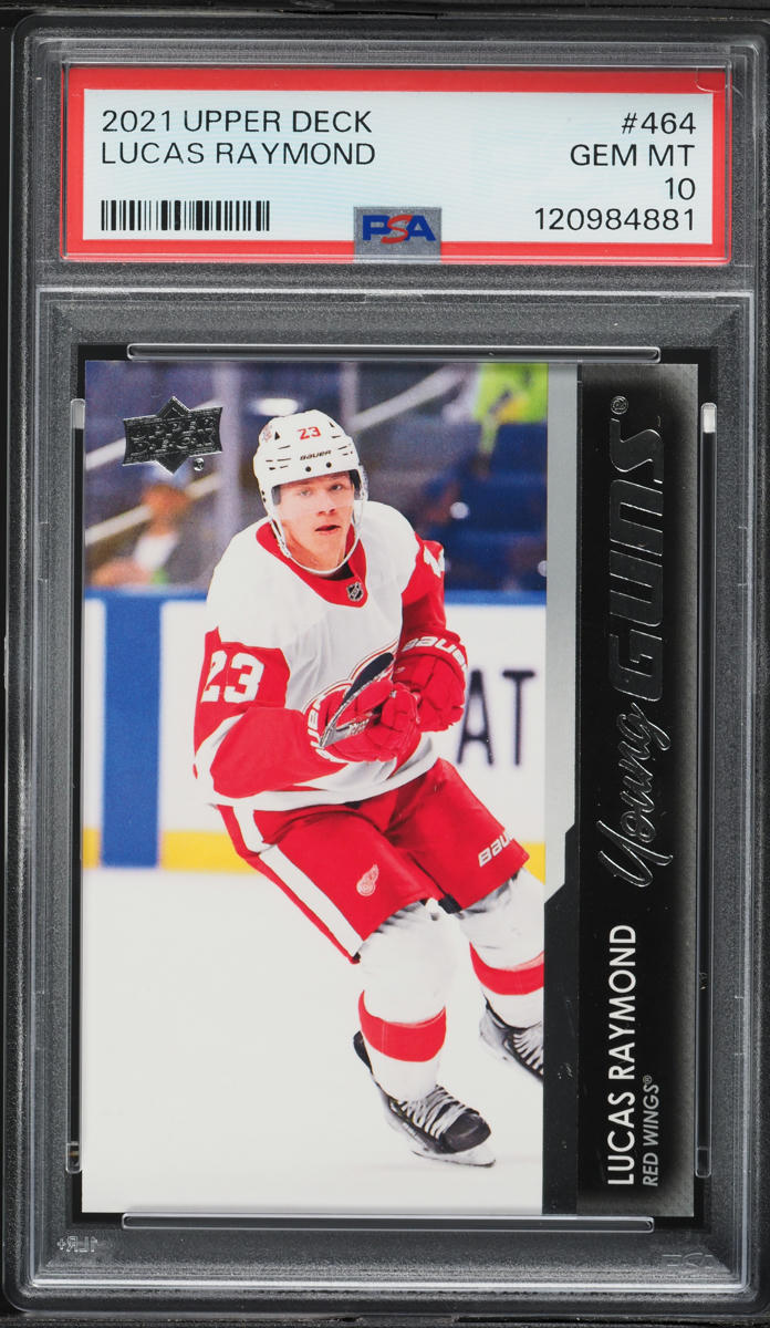 2021 Upper Deck Young Guns Lucas Raymond ROOKIE #464 PSA 10 GEM MINT