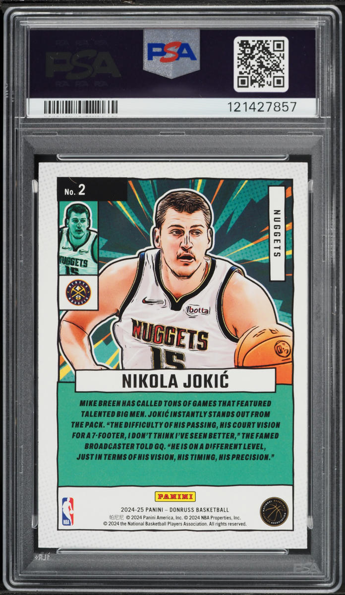 2024 Donruss Net Marvels Nikola Jokic #2 PSA 10 GEM MINT on