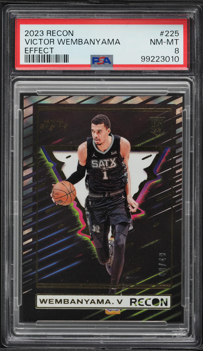 2023 Panini Recon Effect Victor Wembanyama ROOKIE /49 #225 PSA 8 NM-MT
