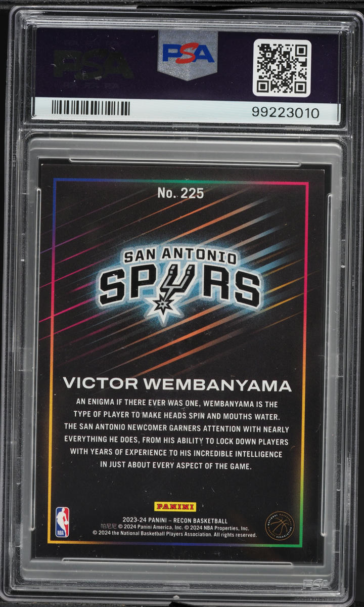 2023 Panini Recon Effect Victor Wembanyama ROOKIE /49 #225 PSA 8 NM-MT