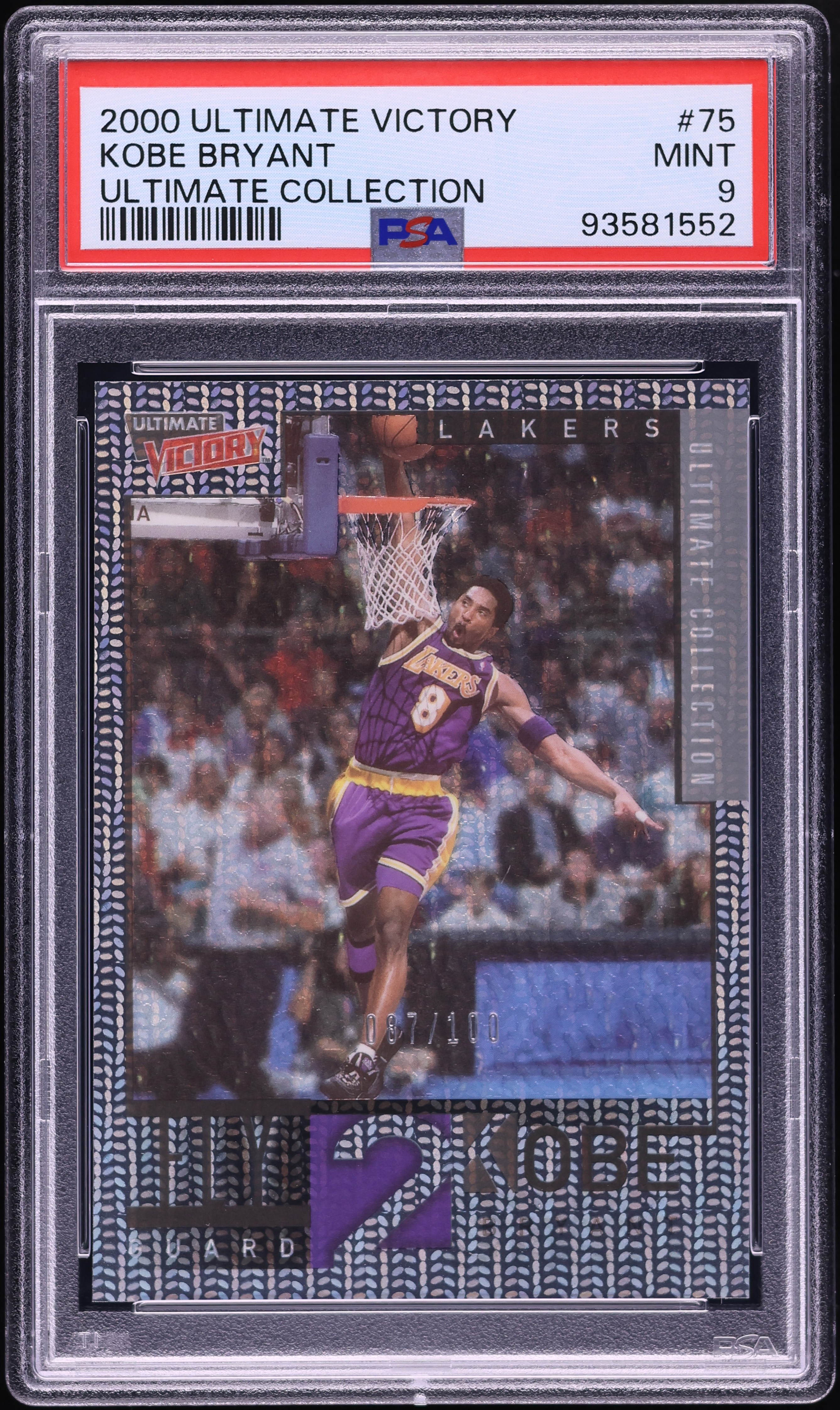 2000 Ultimate Victory Ultimate Collection Kobe Bryant /100 #75 PSA