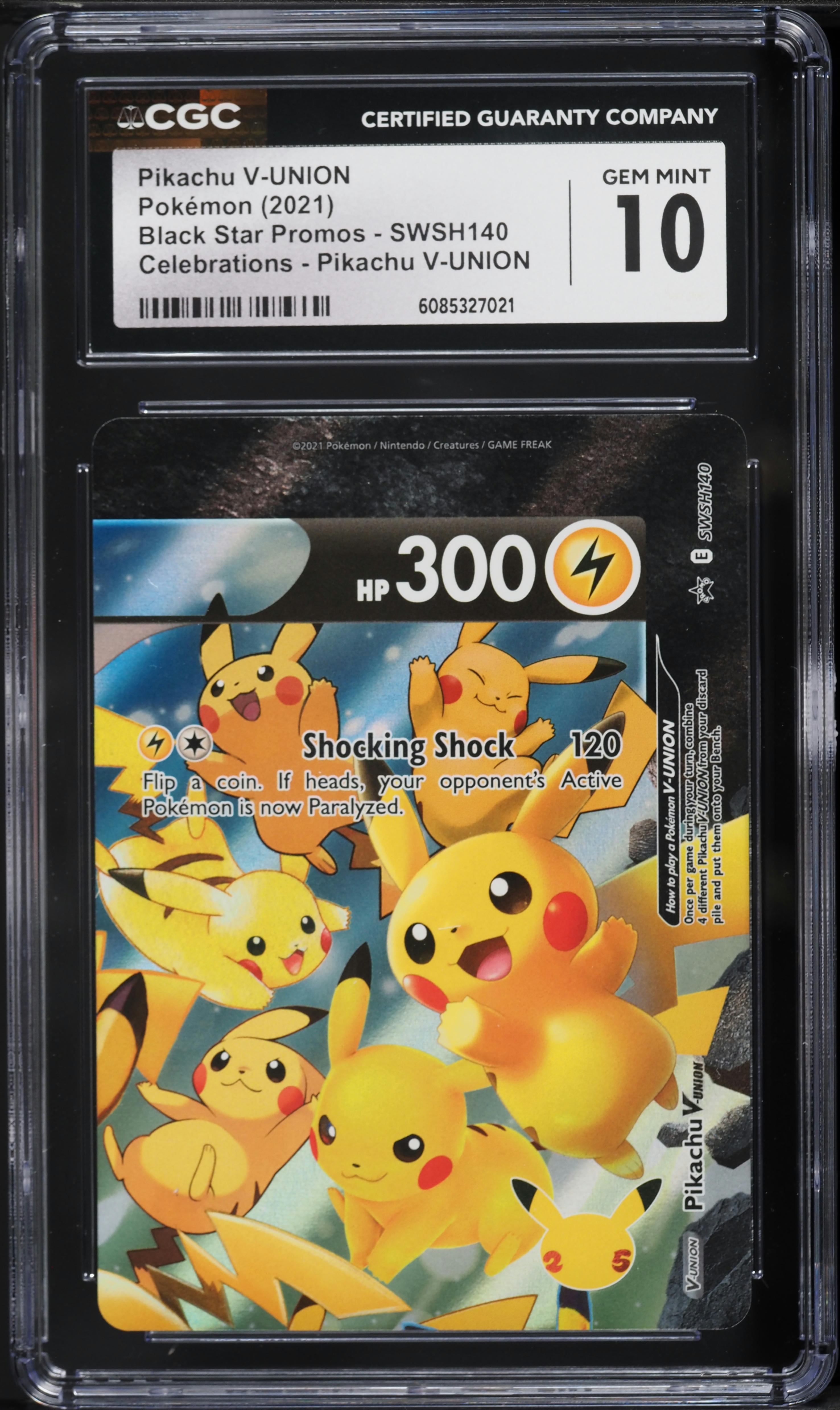 2021 Pokemon Sword & Shield Promo Celebrations Pikachu V-UNION
