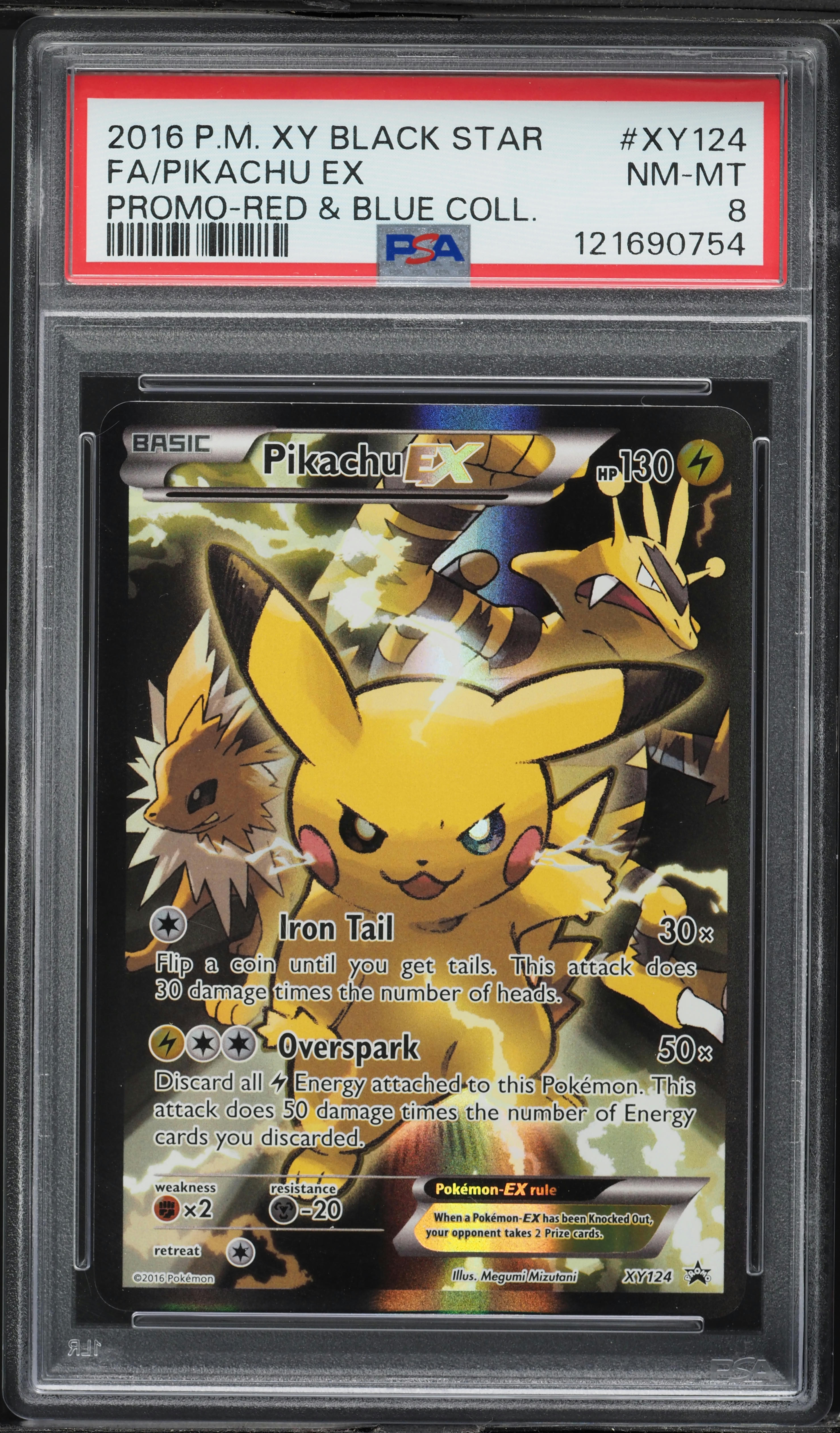 PSA6 8 9 まとめ売り 2016 Pokemon XY Promo Red & Blue Full Art Pikachu EX #XY124 PSA 8
