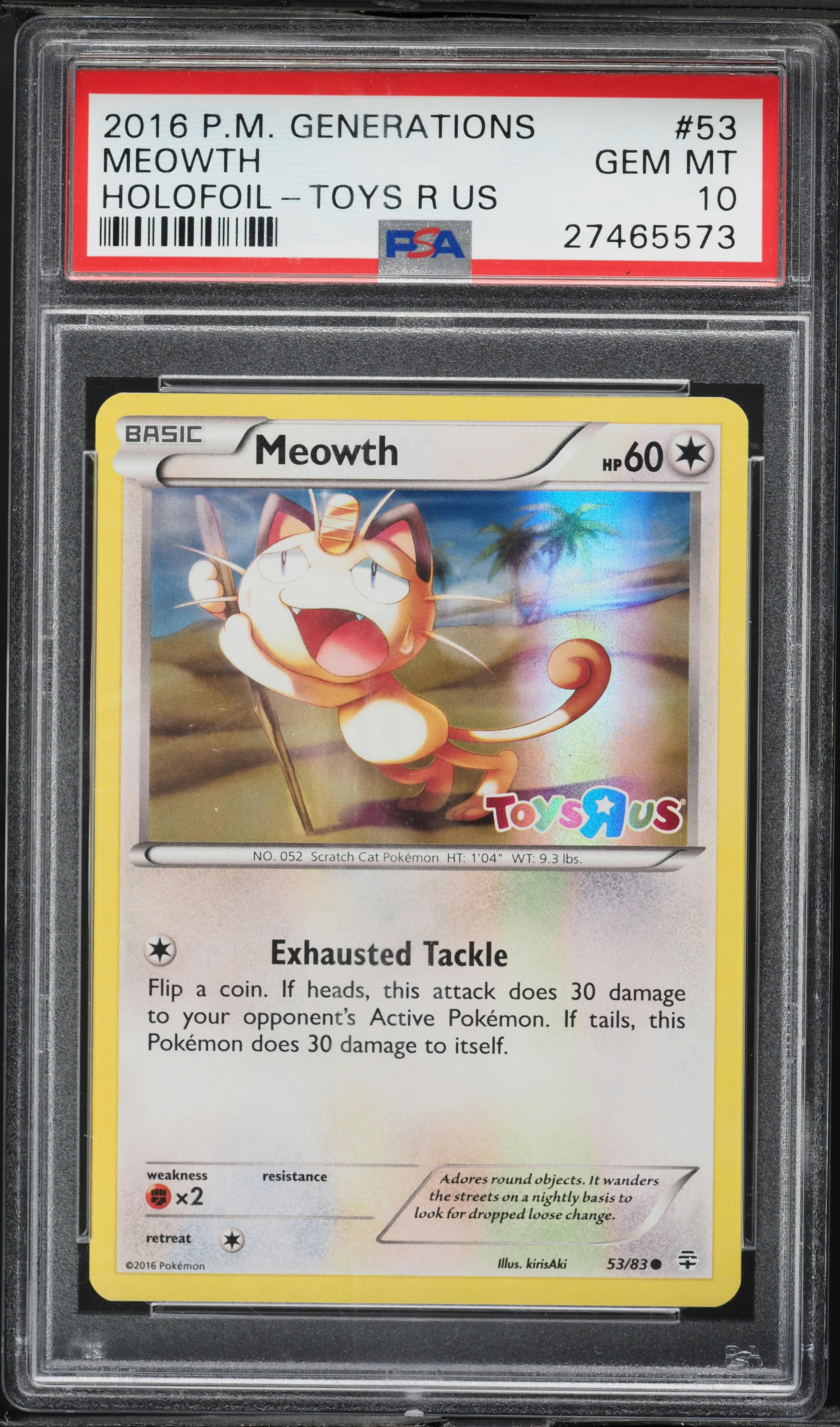 holographic meowth card Pokemon Card - Legendary Collection 53/110