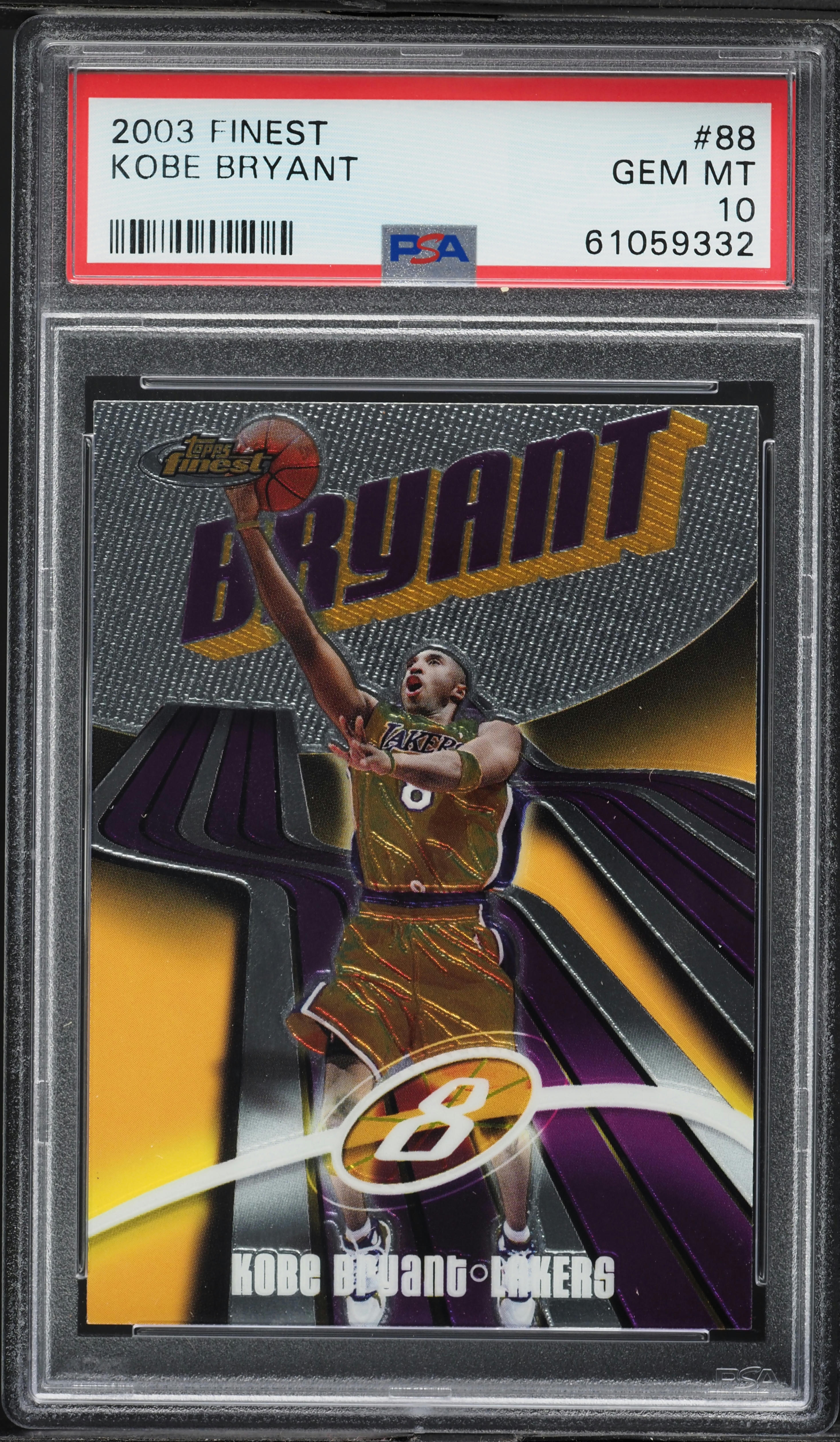 2003 Finest Basketball Kobe Bryant #88 PSA 10 GEM MINT on Fanatics