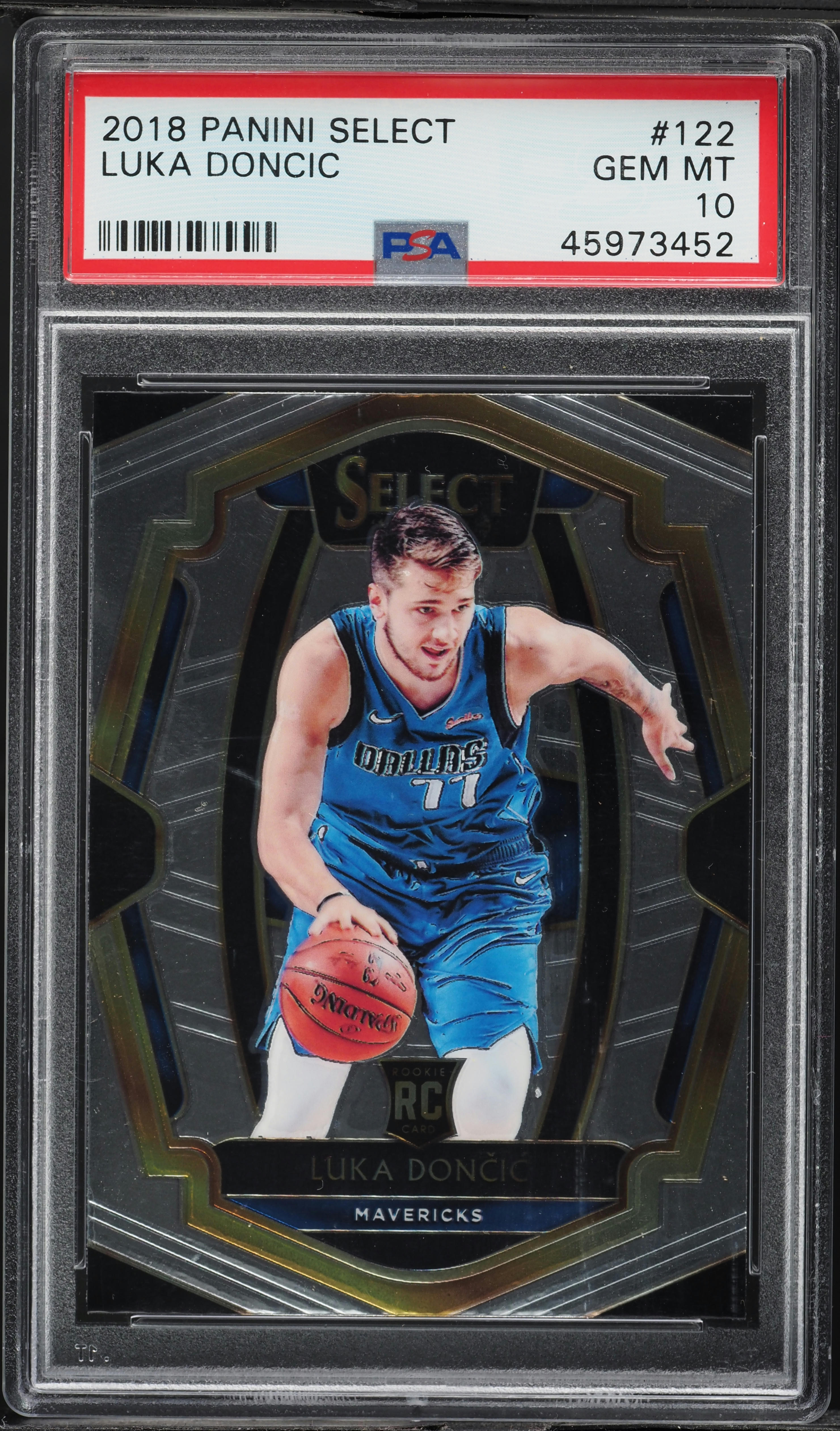 2018 Select Premier Level Die-cut Luka Doncic ROOKIE #122 PSA 10