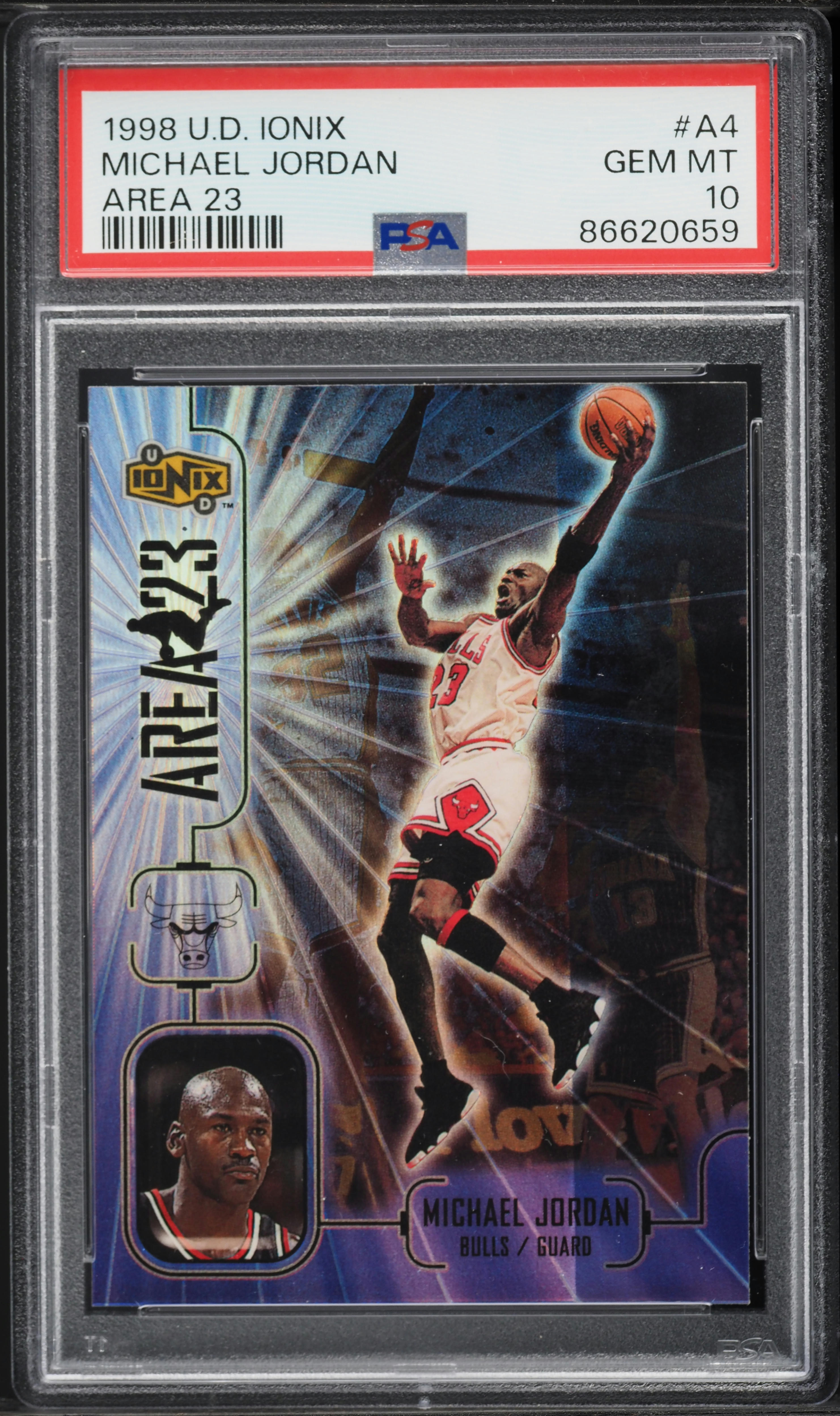 1998 Upper Deck Ionix Area 23 Michael Jordan #A4 PSA 10 GEM MINT