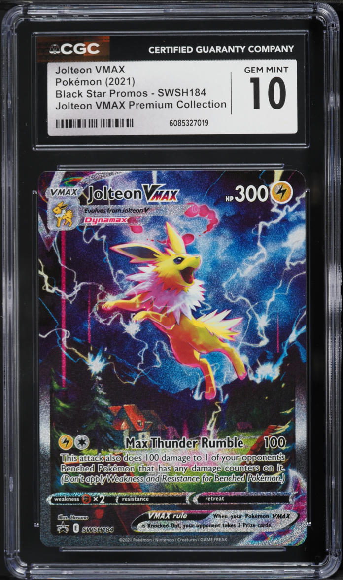 2021 Pokemon Sword & Shield Promo Premium Collection Jolteon VMAX #SWSH184 CGC 10 GEM MINT