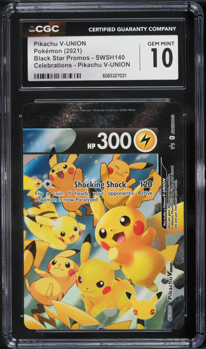 2021 Pokemon Sword & Shield Promo Celebrations Pikachu V-UNION