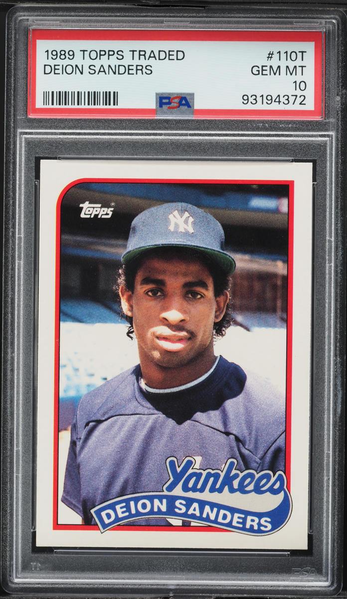 1989 Topps Traded Deion Sanders ROOKIE #110T PSA 10 GEM MINT