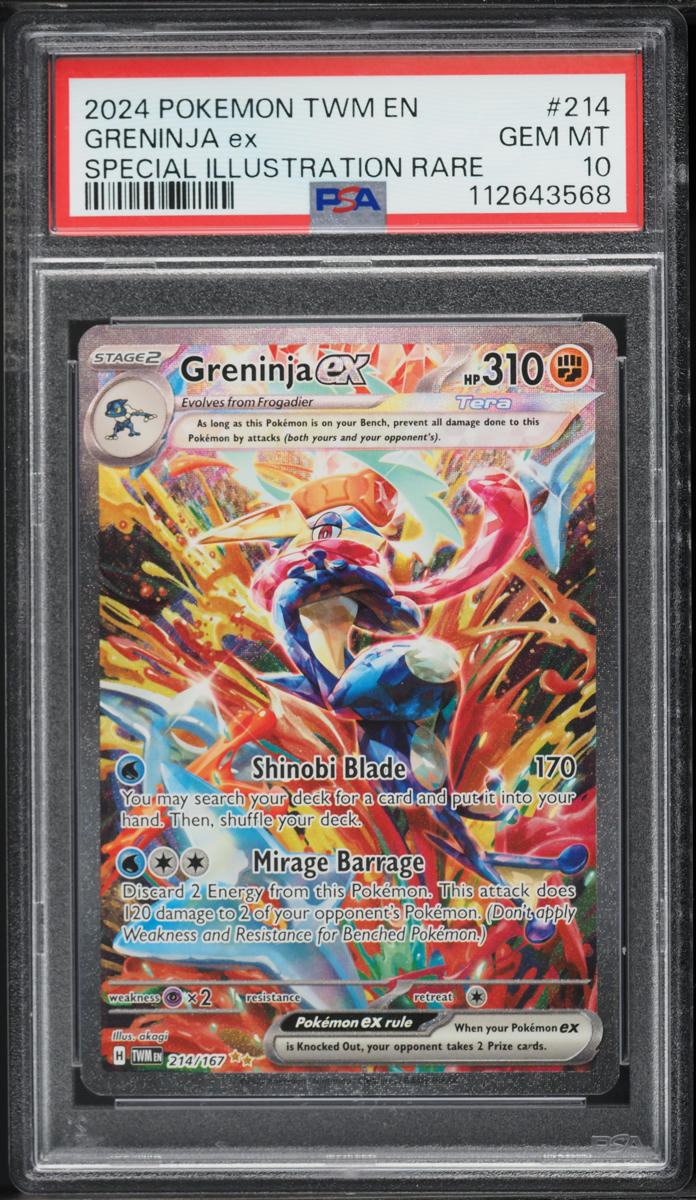 2024 Pokemon Scarlet & Violet Twilight Masquerade SIR Greninja ex #214 PSA 10 GEM MINT