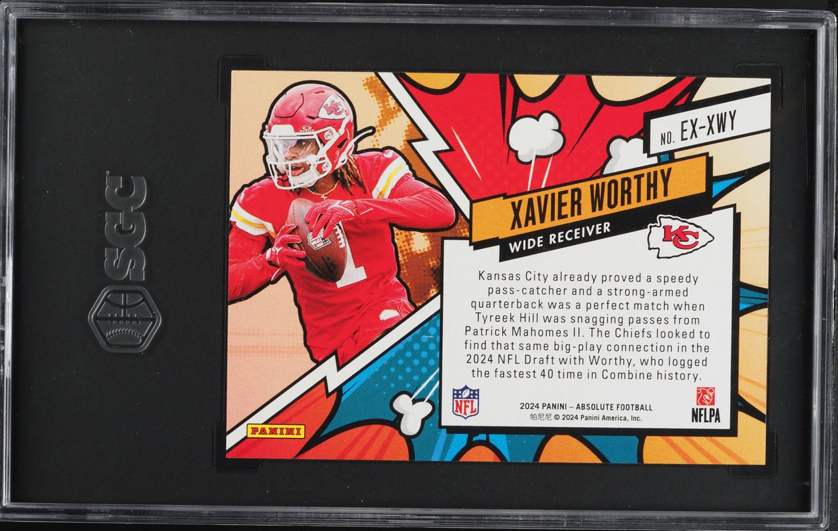 2024 Absolute Explosive Xavier Worthy ROOKIE #EX-XWY SGC 9.5 MINT+