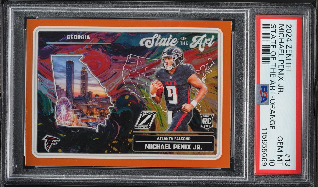 2024 Panini Zenith State Of The Art Orange Michael Penix Jr
