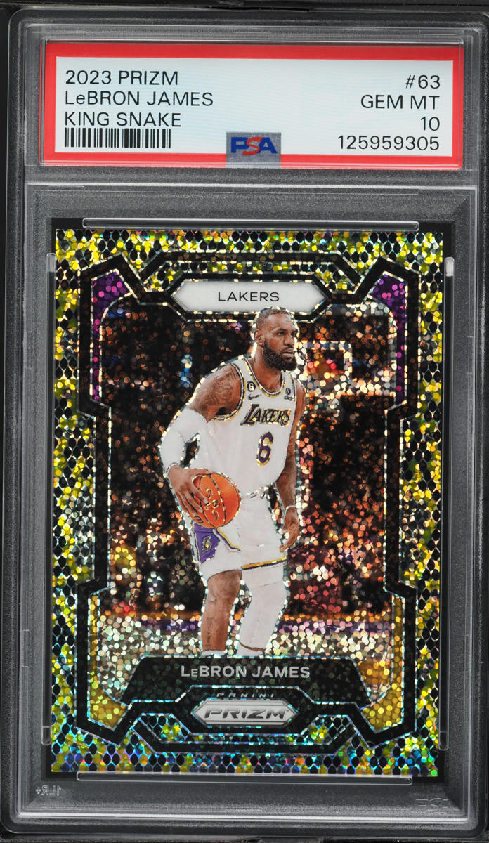 2023 Panini Prizm King Snake LeBron James #63 PSA 10 GEM MINT