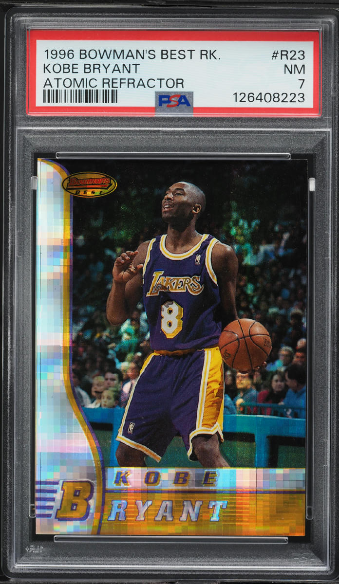 1996 Bowman's Best Atomic Refractor Kobe Bryant ROOKIE #R23 PSA 7