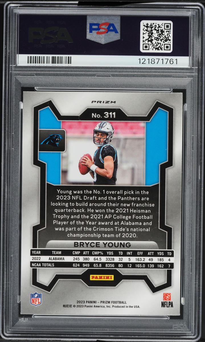 2023 Panini Prizm Silver Bryce Young ROOKIE #311 PSA 9 MINT