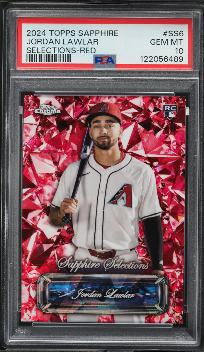 2024 Topps Chrome Sapphire Selections Red Jordan Lawlar ROOKIE 1/5 #SS6 PSA 10 GEM MINT