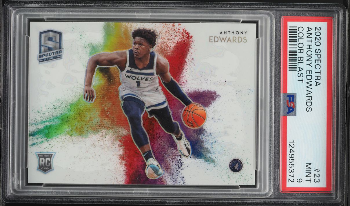 2020 Panini Spectra Color Blast Anthony Edwards ROOKIE #23 PSA 9 MINT