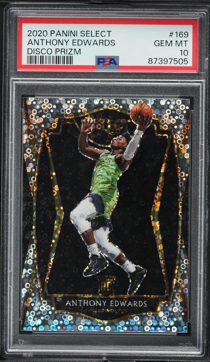 2020 Select Premier Level Disco Prizm Anthony Edwards #169 PSA 10 GEM MINT