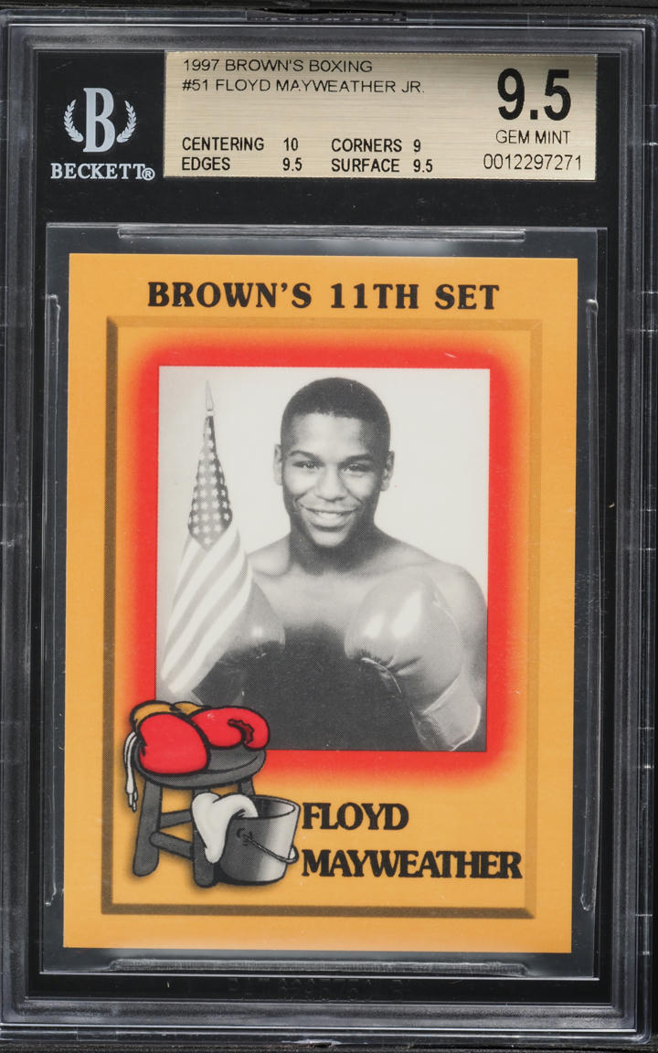 1997 Brown's Boxing Floyd Mayweather ROOKIE #51 BGS 9.5 GEM MINT
