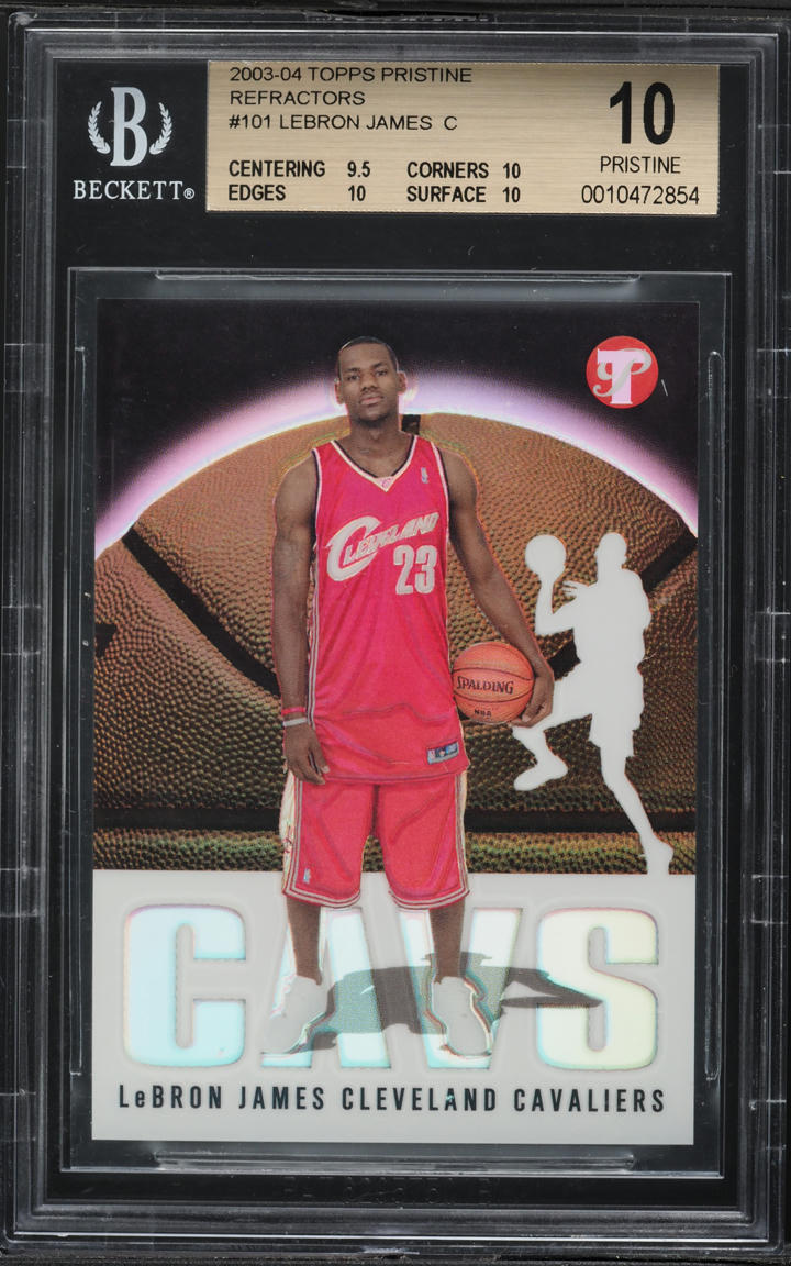 2003 Topps Pristine Refractor LeBron James ROOKIE /1999 #101 BGS 10 PRISTINE