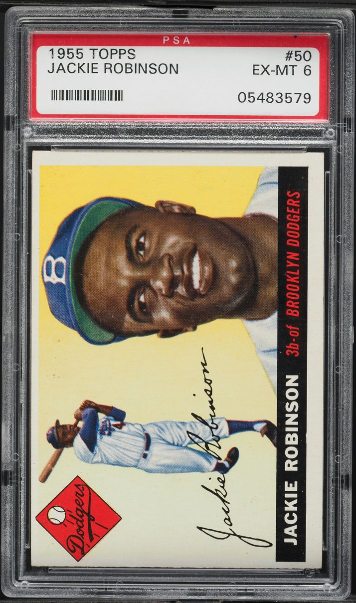 1955 Topps Jackie Robinson #50 PSA 6 EXMT on Fanatics Collect