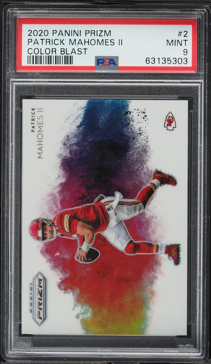 2020 Panini Prizm Color Blast Patrick Mahomes II #2 PSA 9 MINT