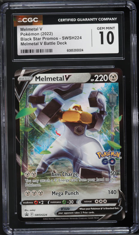 2022 Pokemon Sword & Shield Promo GO Battle Deck Holo Melmetal V #SWSH224 CGC 10 GEM MINT