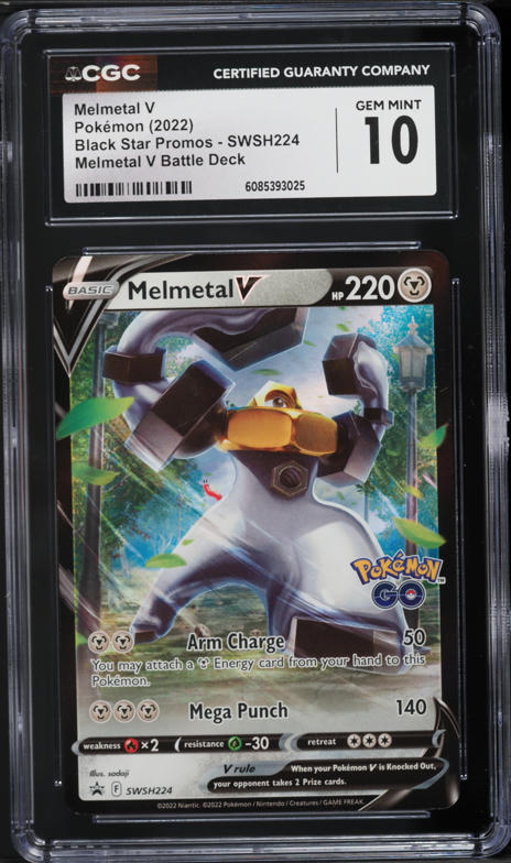 2022 Pokemon Sword & Shield Promo GO Battle Deck Holo Melmetal V #SWSH224 CGC 10 GEM MINT