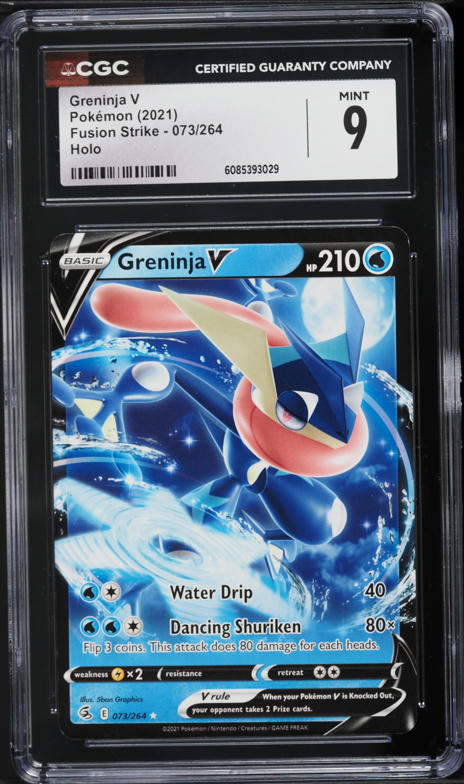 2021 Pokemon Sword & Shield Fusion Strike Holo Greninja V #73 CGC