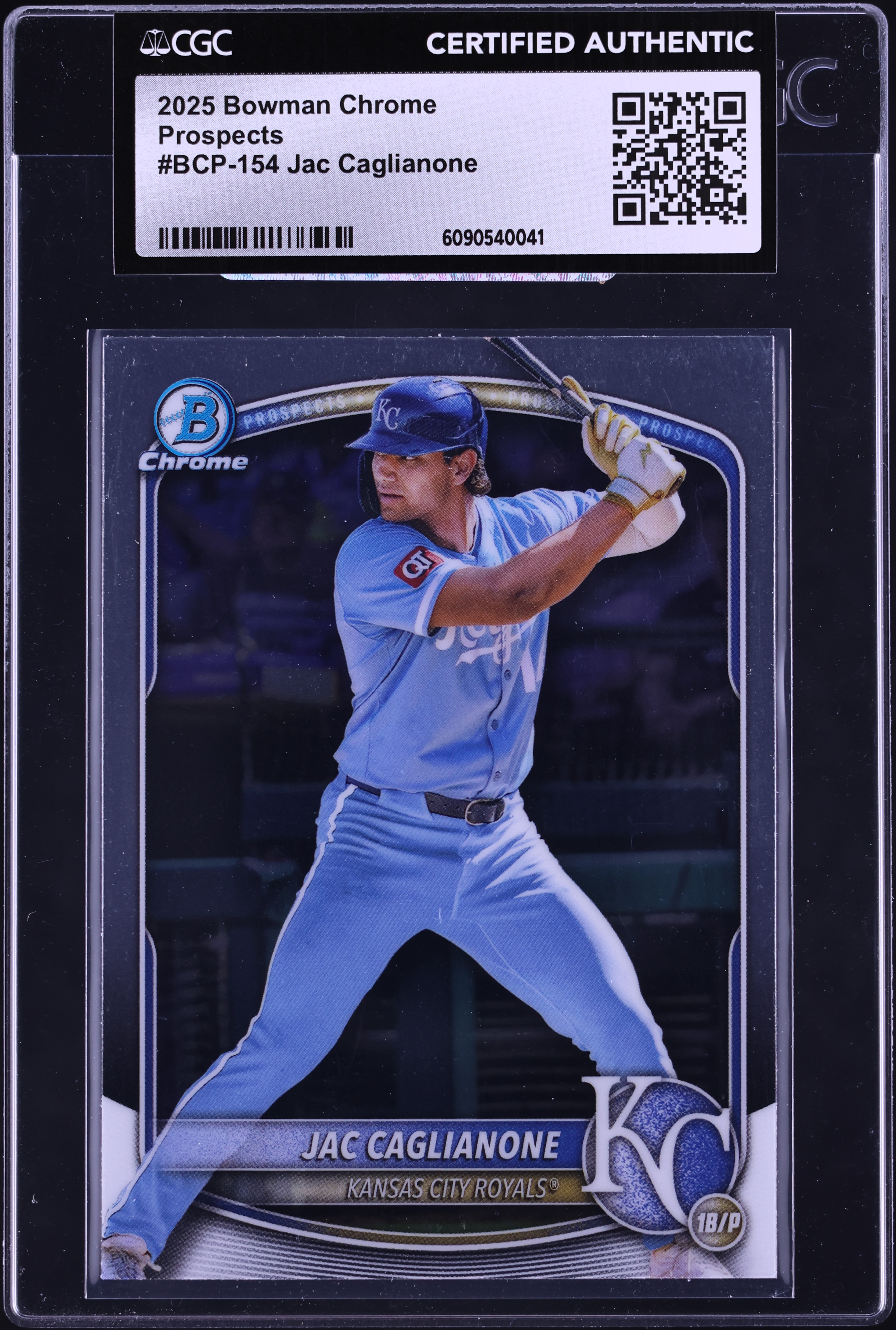 2025 Bowman Chrome Jac Caglianone PROSPECT #BCP-154 CGC AUTH on 