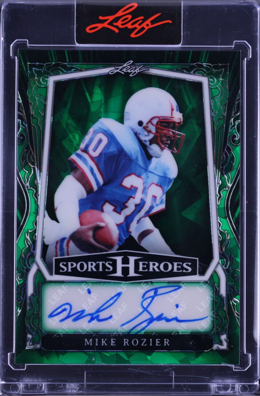 2025 Leaf Sports Heroes Green Crystal Mike Rozier AUTO /9 #BA-MR2 CGC AUTH