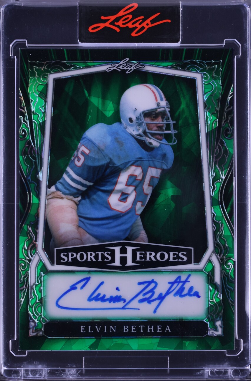 2025 Leaf Sports Heroes Green Crystal Elvin Bethea AUTO /9 #BA-EB1 CGC AUTH