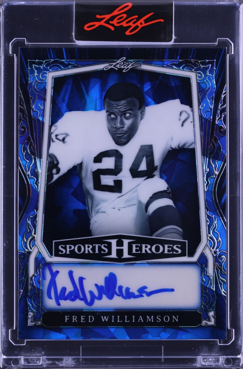 2025 Leaf Sports Heroes Blue Crystal Fred Williamson AUTO 4/4 #BA-FW1 CGC AUTH
