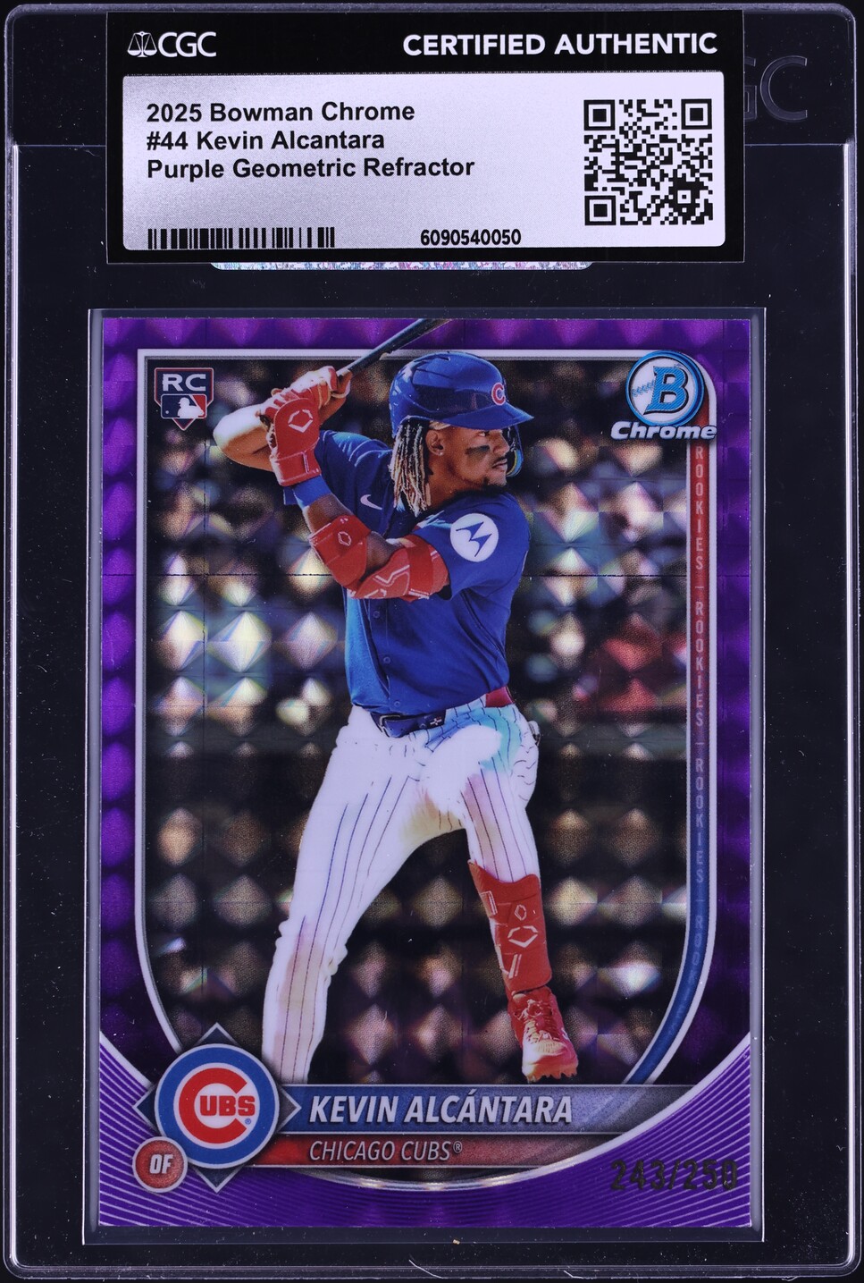 2025 Bowman Chrome Purple Geometric Refractor Kevin Alcantara