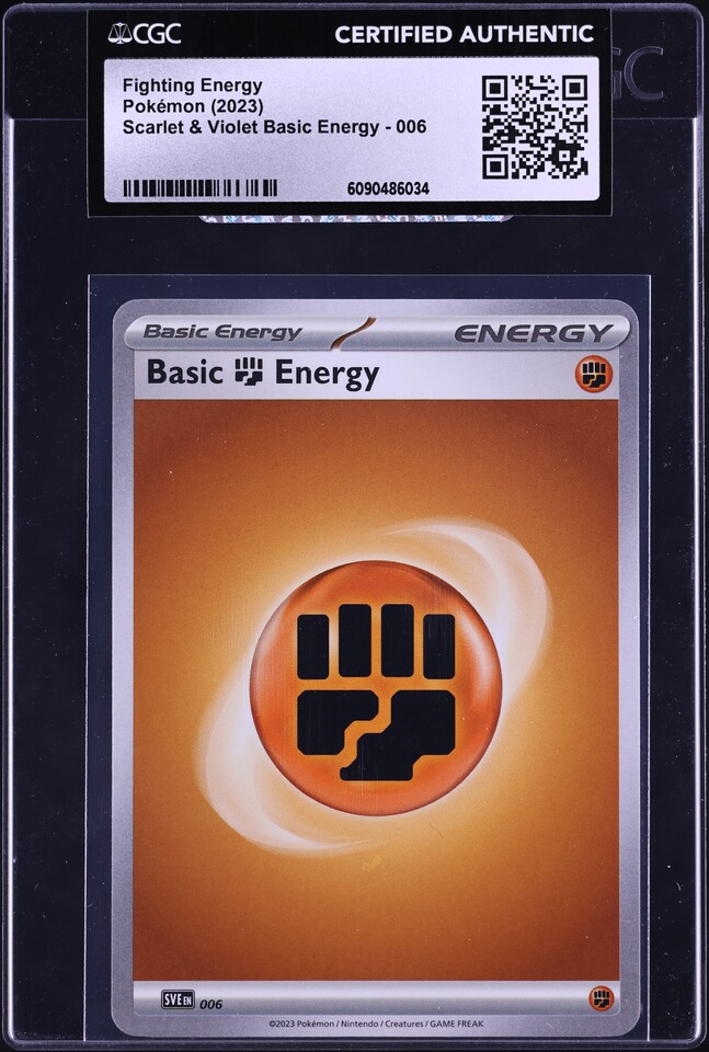 2023 Pokemon Scarlet & Violet Basic Fighting Energy #6 CGC AUTH