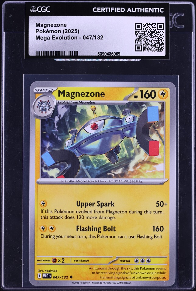 2025 Pokemon Mega Evolution Magnezone #047 CGC AUTH