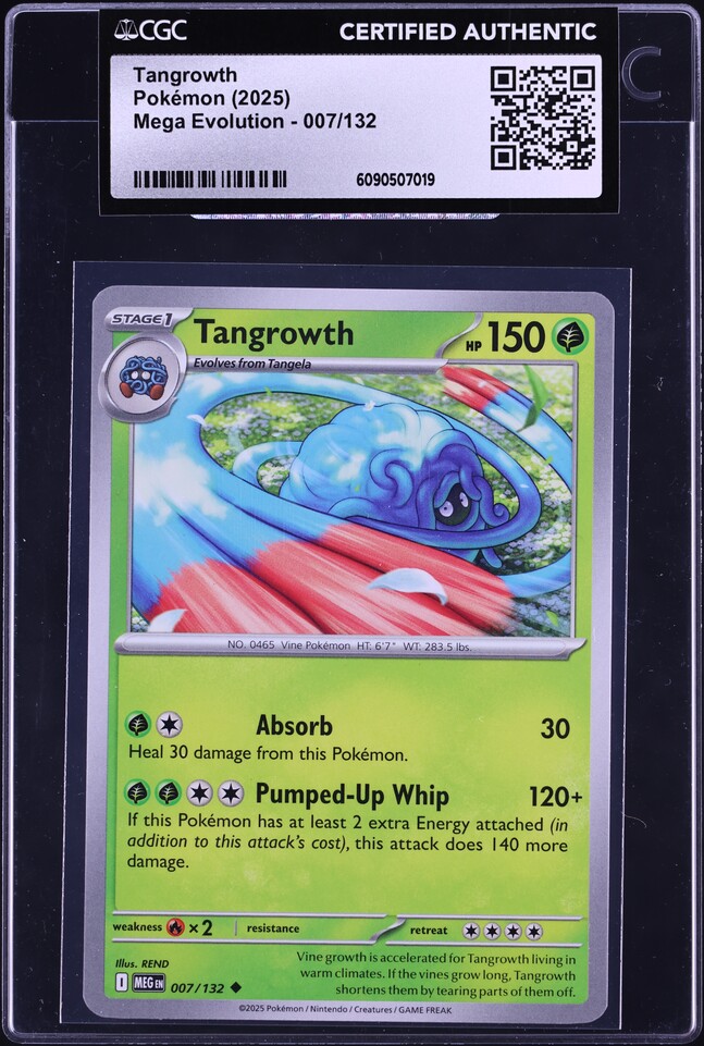2025 Pokemon Mega Evolution Tangrowth #7 CGC AUTH