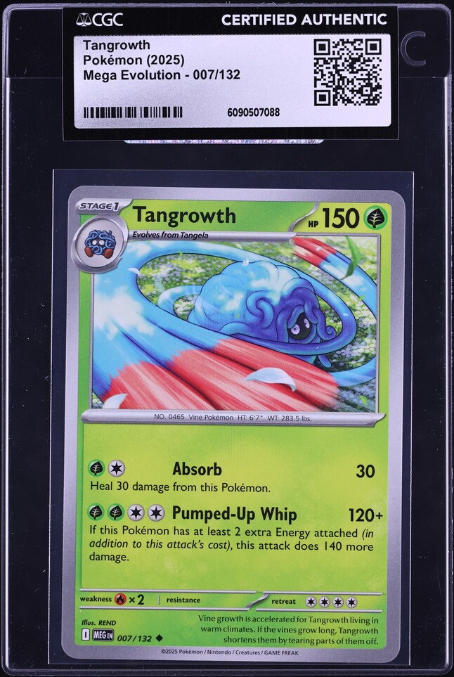 2025 Pokemon Mega Evolution Tangrowth #7 CGC AUTH