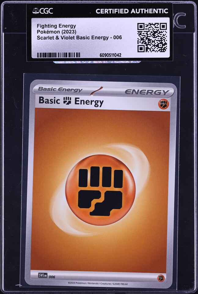 2023 Pokemon Scarlet & Violet Basic Fighting Energy #6 CGC AUTH