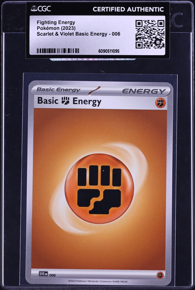 2023 Pokemon Scarlet & Violet Basic Fighting Energy #6 CGC AUTH