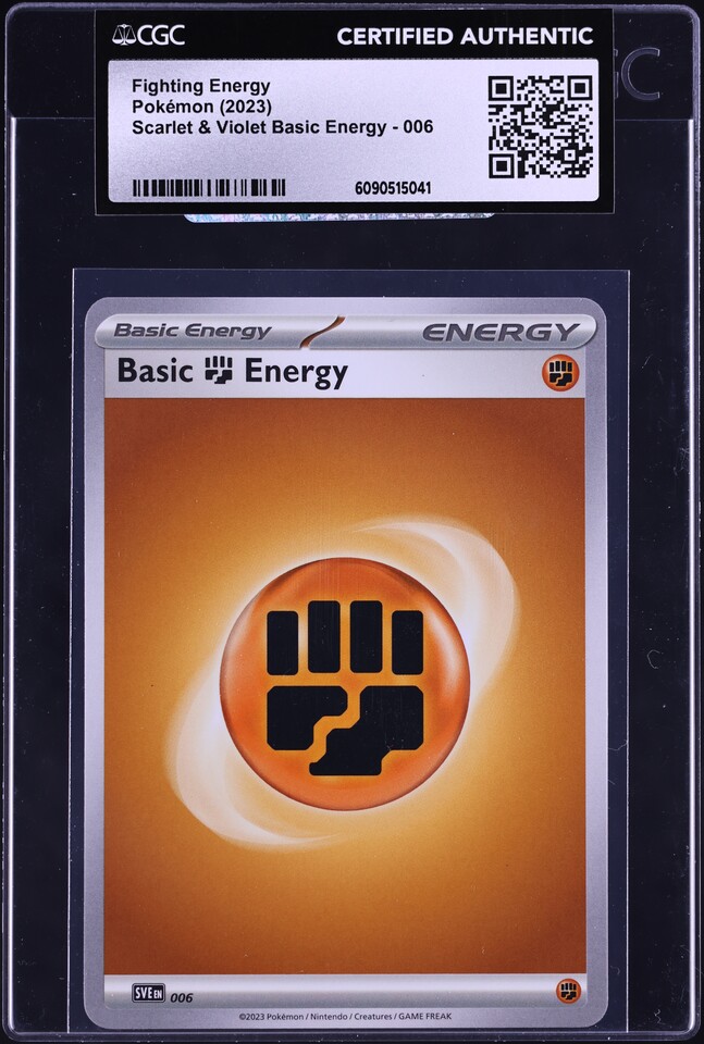 2023 Pokemon Scarlet & Violet Basic Fighting Energy #6 CGC AUTH