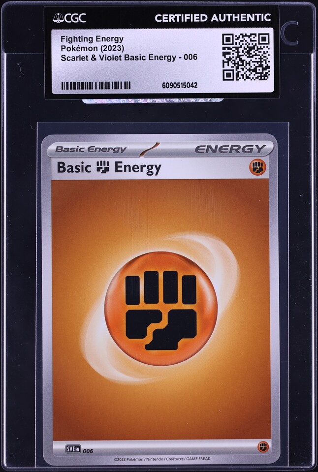 2023 Pokemon Scarlet & Violet Basic Fighting Energy #6 CGC AUTH