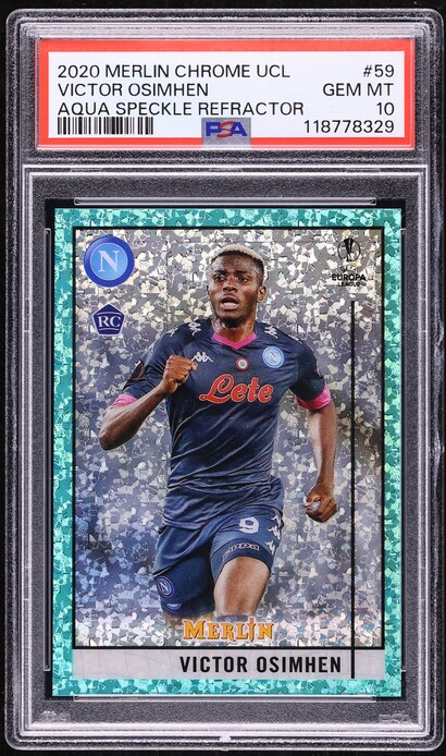 2020 Topps Merlin Chrome UEFA Atomic Refractor Victor Osimhen