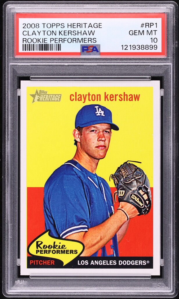 2008 Topps Heritage Performers Clayton Kershaw ROOKIE #RP1 PSA 10 GEM MINT