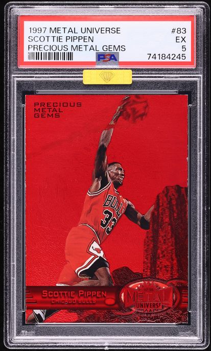 1997 Metal Universe Precious Metal Gems Dennis Rodman PMG RED /100