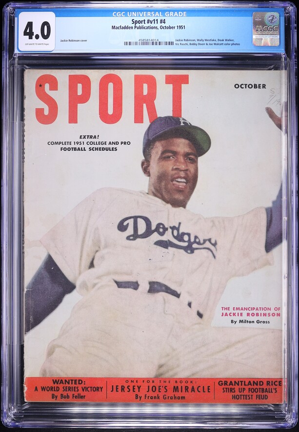 Sport #v11 #4 Jackie Robinson Cover (Mcfadden Pub., 1951) CGC 4.0